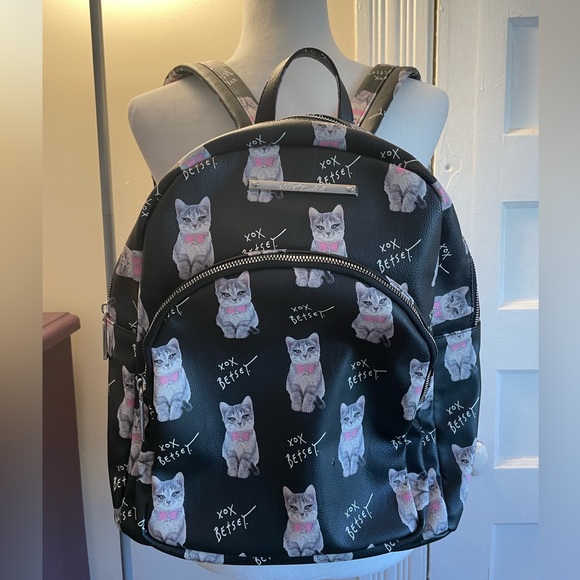 Betsey Johnson Bags Betsey Johnson Backpack With Cats Poshmark
